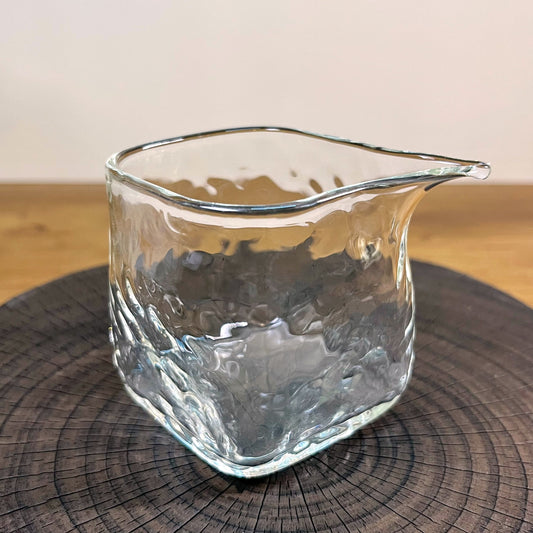 Spouted Hammered Texture Gong Fu Tea Glass Pitcher 190ml