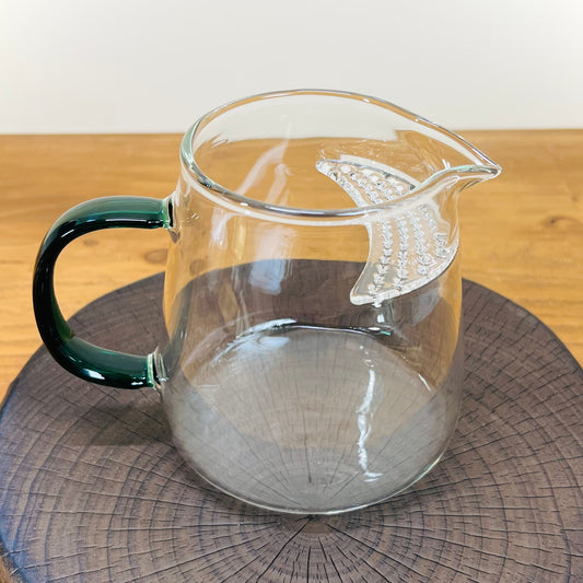 Handmade Glass Brewing Cup with Crescent-Shaped Filter 400ml